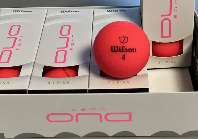balles de golf rose duosoft wilson
